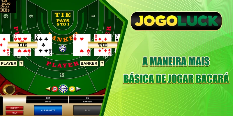 A maneira mais básica de jogar bacará